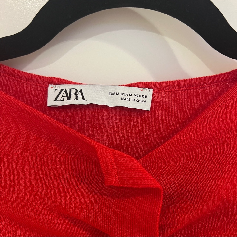 Zara Scarlet Ruffled Blouse - Picture 3 of 6